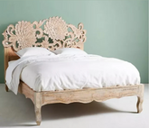 Indian Hand Carved Mango Wood Bed Frame King Size 156